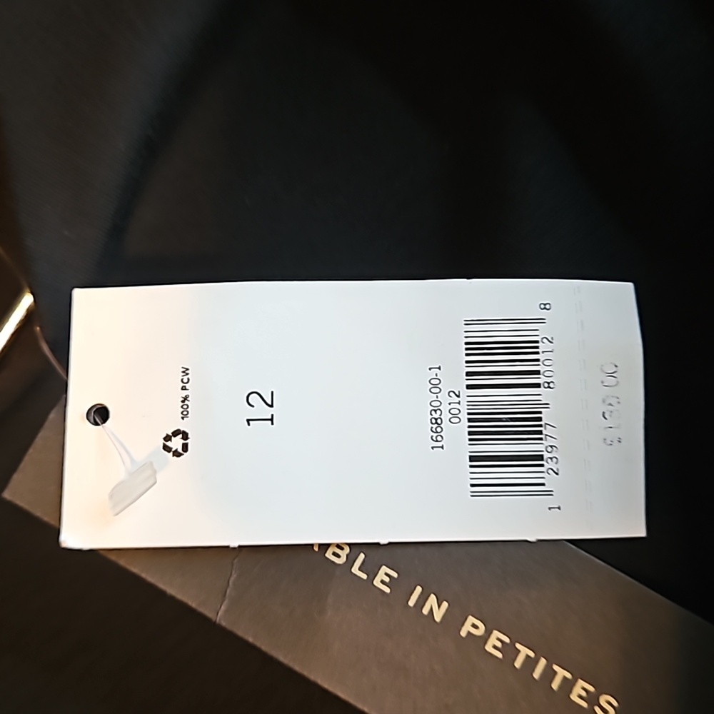 Banana Republic Ponte Scalloped Waist Black Dress - Picture 7 of 7